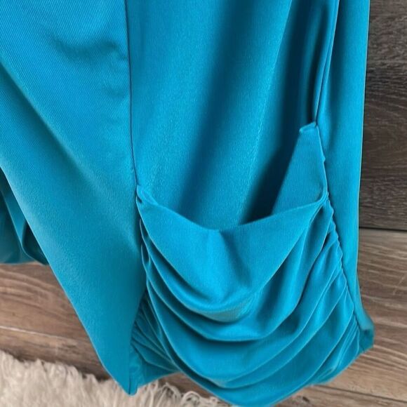 JOSEPHINE STUDIO Women’s Teal Open Front Cardigan Pockets Lagenlook Size Small - Picture 5 of 9